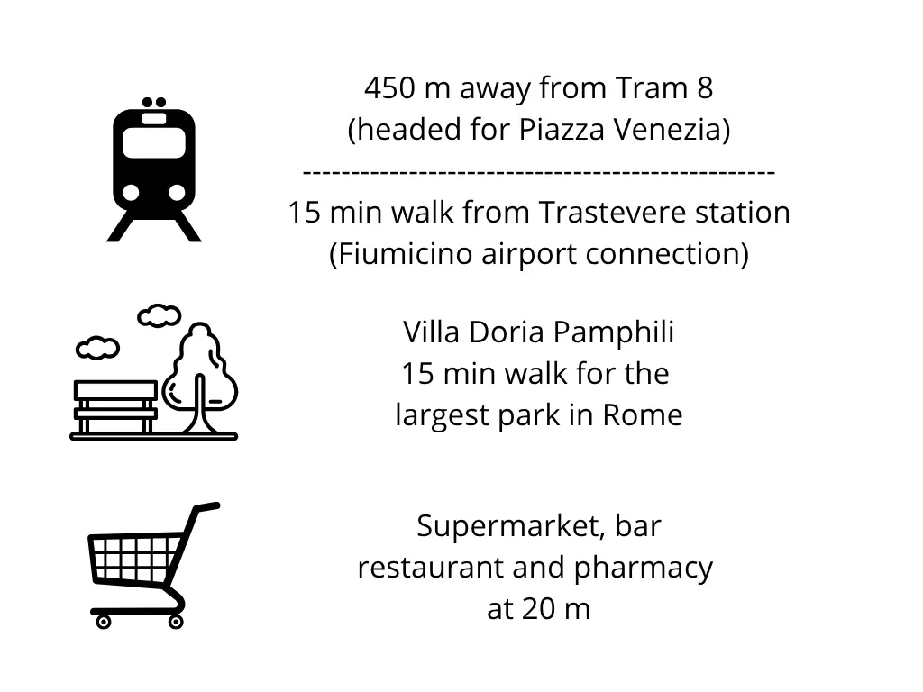 ROME MONTEVERDE APARTMENT DOUBLE ROOM WITH PRIVATE BATHROOM